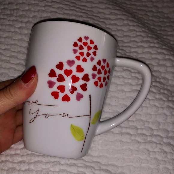 Starbucks Coffee Mug Set - ‘I Love You’ Red and Pink Ceramic Mugs (2pc) - Picture 4 of 14